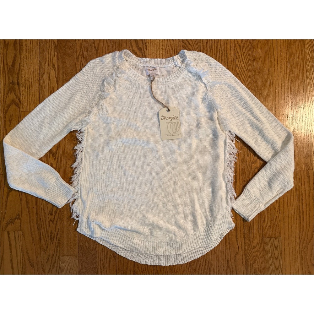 NWT Cream Wrangler Fringe Sweater Medium
